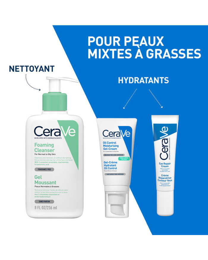 Produit Control Gel-Crème Hydratant Oil Control Peau Mixte à Grasse | CeraVe